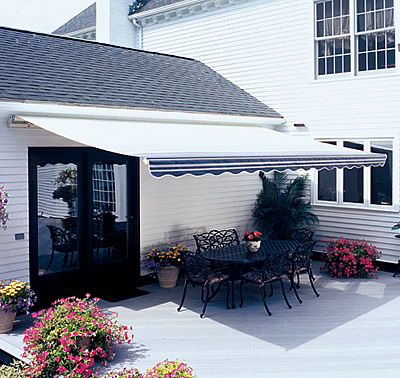 large awning -Vista by SunSetter Awnings. Installed