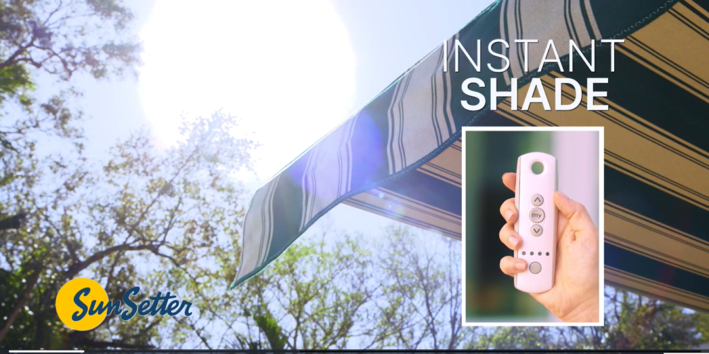 sunsetter awinings san antonio tx installer motorized XL remote controlled shade awnings