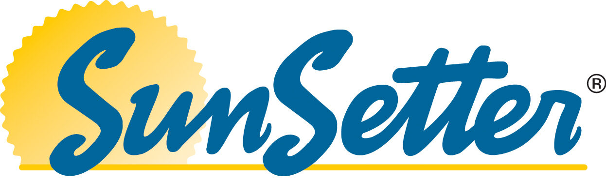 Authorized SunSetter Retractable Awnings dealer logo on blindambition.biz San Antonio patio shade hub.
